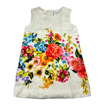 Load image into Gallery viewer, Girls Mothercare, lined bold floral dress, small light mark, FUC, size 6, L: 59cm