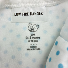 Load image into Gallery viewer, Girls Target, spotted cotton bodysuit / romper, EUC, size 000,  