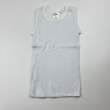Load image into Gallery viewer, Unisex Baby Berry, white ribbed cotton singlet top, EUC, size 000,  