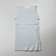 Load image into Gallery viewer, Unisex Baby Berry, white ribbed cotton singlet top, EUC, size 000,  