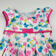 Load image into Gallery viewer, Girls Jona Michelle, lined floral party dress, GUC, size 1-2, L: 42cm