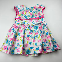 Load image into Gallery viewer, Girls Jona Michelle, lined floral party dress, GUC, size 1-2, L: 42cm
