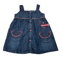 Load image into Gallery viewer, Girls JSP, dark denim casual dress, GUC, size 1-2, L: 45cm