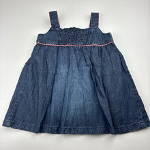 Load image into Gallery viewer, Girls JSP, dark denim casual dress, GUC, size 1-2, L: 45cm