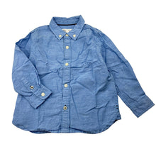 Load image into Gallery viewer, Boys Zara, blue cotton long sleeve shirt, EUC, size 1,  