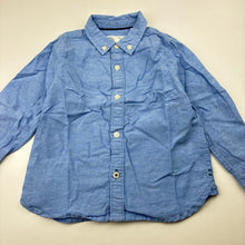 Load image into Gallery viewer, Boys Zara, blue cotton long sleeve shirt, EUC, size 1,  