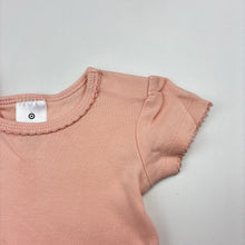 Load image into Gallery viewer, Girls Target, peach cotton bodysuit / romper, EUC, size 000,  