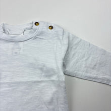 Load image into Gallery viewer, Boys Baby Baby, white cotton long sleeve top, FUC, size 00,  