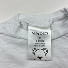 Load image into Gallery viewer, Boys Baby Baby, white cotton long sleeve top, FUC, size 00,  