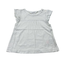 Load image into Gallery viewer, Girls Pumpkin Patch, white cotton t-shirt / top, FUC, size 000,  