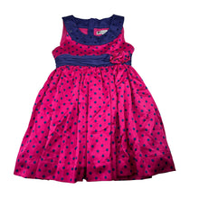 Load image into Gallery viewer, Girls Patch Princess, lined pink &amp; purple spot party dress, FUC, size 2, L: 47cm
