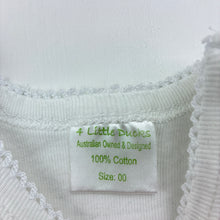 Load image into Gallery viewer, Girls 4 Little Ducks, cotton singlet top,heart, EUC, size 00,  