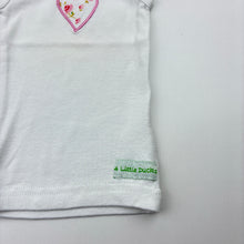 Load image into Gallery viewer, Girls 4 Little Ducks, cotton singlet top,heart, EUC, size 00,  