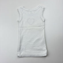 Load image into Gallery viewer, Girls 4 Little Ducks, cotton singlet top,heart, EUC, size 00,  