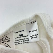 Load image into Gallery viewer, Girls Carters, soft cotton bodysuit / romper, EUC, size 0000,  