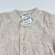 Load image into Gallery viewer, Unisex Dymples, beige soft velour romper, EUC, size 000,  