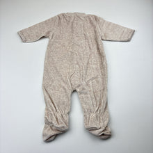 Load image into Gallery viewer, Unisex Dymples, beige soft velour romper, EUC, size 000,  