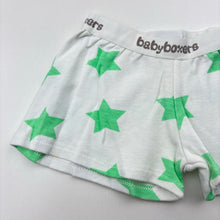 Load image into Gallery viewer, Unisex Baby Boxers, lightweight cotton shorts,stars, GUC, size 000,  