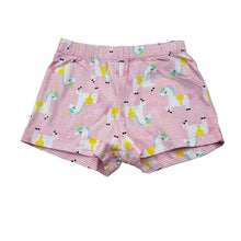 Load image into Gallery viewer, Girls Kids &amp; Co, pink stripe cotton shorts,unicorns, GUC, size 00,  