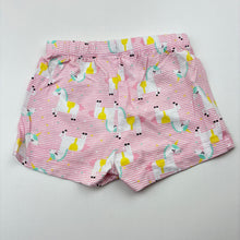 Load image into Gallery viewer, Girls Kids &amp; Co, pink stripe cotton shorts,unicorns, GUC, size 00,  