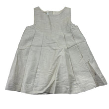 Load image into Gallery viewer, Girls Obaibi, cotton lined linen / cotton blend metallic dress, EUC, size 00, L: 38cm