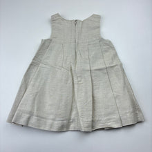Load image into Gallery viewer, Girls Obaibi, cotton lined linen / cotton blend metallic dress, EUC, size 00, L: 38cm