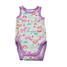 Load image into Gallery viewer, Girls Dymples, cotton singletsuit / romper,unicorns, EUC, size 00,  