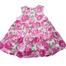 Load image into Gallery viewer, Girls Original Marines, cotton lined lightweight floral dress, GUC, size 00, L: 38cm