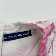 Load image into Gallery viewer, Girls Original Marines, cotton lined lightweight floral dress, GUC, size 00, L: 38cm
