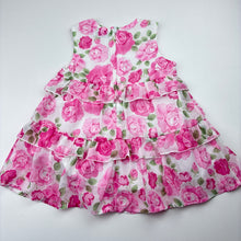 Load image into Gallery viewer, Girls Original Marines, cotton lined lightweight floral dress, GUC, size 00, L: 38cm