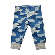 Load image into Gallery viewer, Boys Sprout, blue camo print leggings / bottoms, EUC, size 000,  