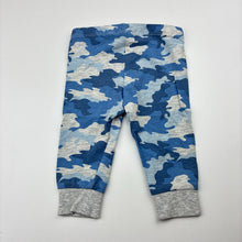 Load image into Gallery viewer, Boys Sprout, blue camo print leggings / bottoms, EUC, size 000,  
