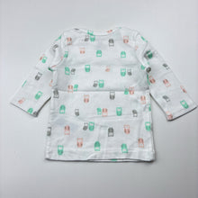 Load image into Gallery viewer, Girls Carters, white cotton long sleeve top,owls, EUC, size 000,  