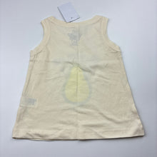 Load image into Gallery viewer, Girls H&amp;T, cream cotton top,avocado, NEW, size 1,  