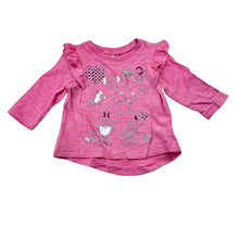Load image into Gallery viewer, Girls Dymples, pink cotton long sleeve top,birds, GUC, size 00,  