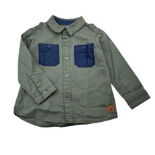 Load image into Gallery viewer, Boys Target, khaki cotton long sleeve shirt, NEW, size 1,  