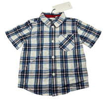 Load image into Gallery viewer, Boys Name It, checked cotton short sleeve shirt, NEW, size 2,  