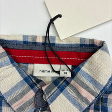 Load image into Gallery viewer, Boys Name It, checked cotton short sleeve shirt, NEW, size 2,  