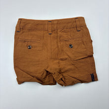 Load image into Gallery viewer, Boys Bardot Junior, tan linen / viscose shorts, adjustable, EUC, size 000,  