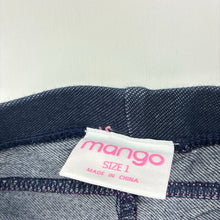 Load image into Gallery viewer, Girls Mango, cropped stretchy denim leggings, Inside leg: 17cm, EUC, size 1,  