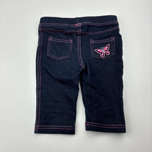 Load image into Gallery viewer, Girls Mango, cropped stretchy denim leggings, Inside leg: 17cm, EUC, size 1,  