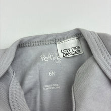 Load image into Gallery viewer, Boys Pekkle, grey cotton bodysuit / romper, surf, GUC, size 00,  