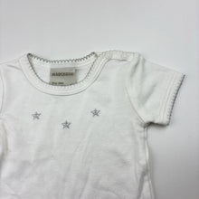 Load image into Gallery viewer, Girls Marquise, white cotton t-shirt / top, stars, EUC, size 000,  