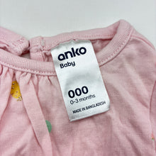 Load image into Gallery viewer, Girls Anko, pink cotton tee / top, EUC, size 000,  