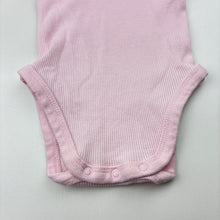 Load image into Gallery viewer, Girls Dymples, pink ribbed cotton singletsuit / romper, EUC, size 000,  