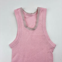 Load image into Gallery viewer, Girls Bonds, pink ribbed cotton singlet top, FUC, size 000,  