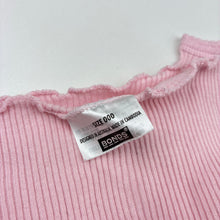 Load image into Gallery viewer, Girls Bonds, pink ribbed cotton singlet top, FUC, size 000,  