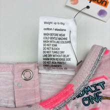 Load image into Gallery viewer, Girls Underworks, pink stretchy romper, cinema, NEW, size 000,  