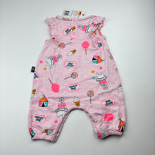 Load image into Gallery viewer, Girls Underworks, pink stretchy romper, cinema, NEW, size 000,  