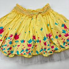 Load image into Gallery viewer, Girls Funky Babe, lined yellow cotton skirt,elasticated, FUC, size 2,  